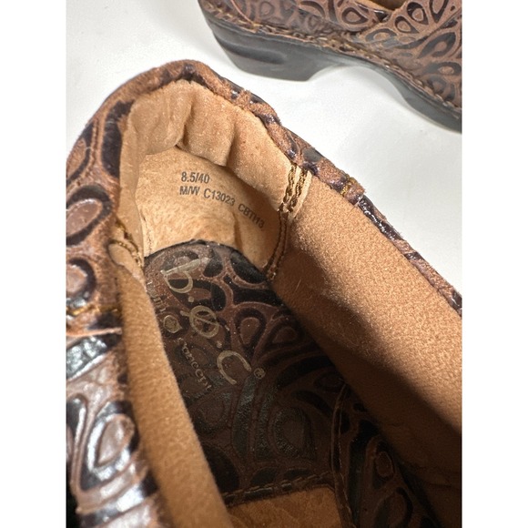 BOC Born Concept Peggy Clogs Women's US 8.5 EU 40 Brown Patterned Leather Mules - Picture 7 of 11